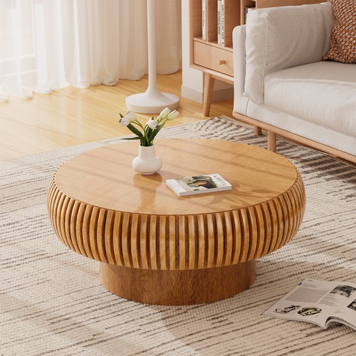 Brauner runder couchtisch für - runder,