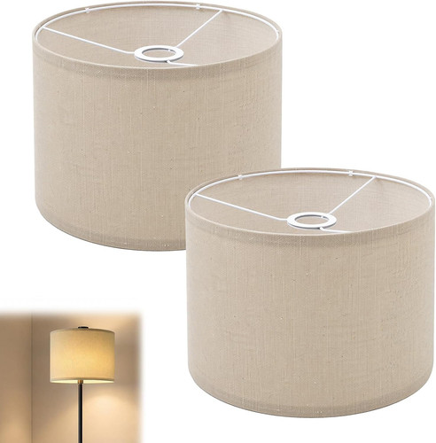 2er set lampenschirm beige - set,